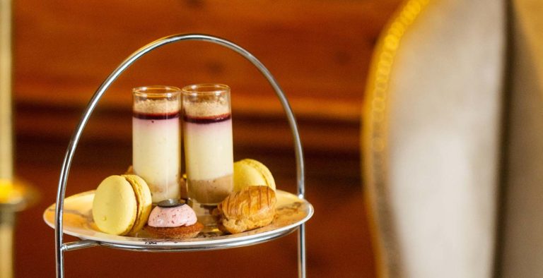 Tiered serving tray with desserts for Afternoon Tea