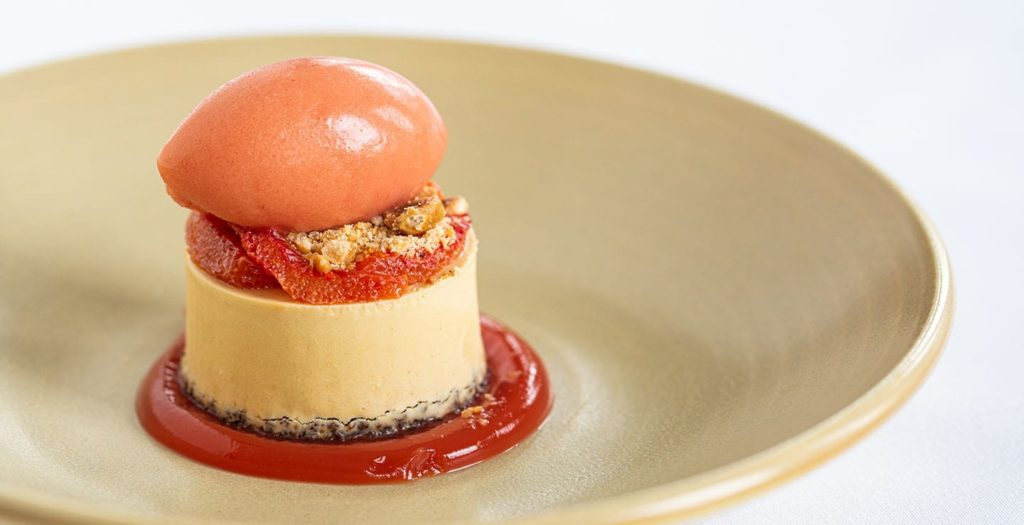 Plated dessert at Chaddesley Restaurant | Brockencote Hall
