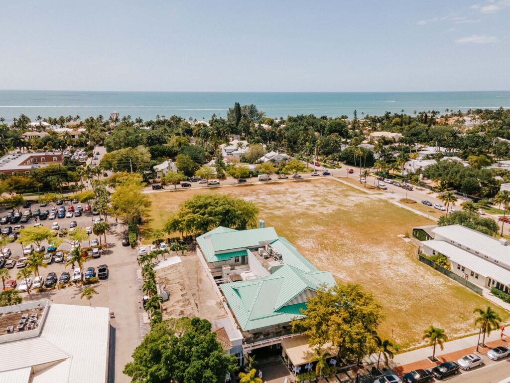 Aerial view of Cambier Park in Naples, Florida