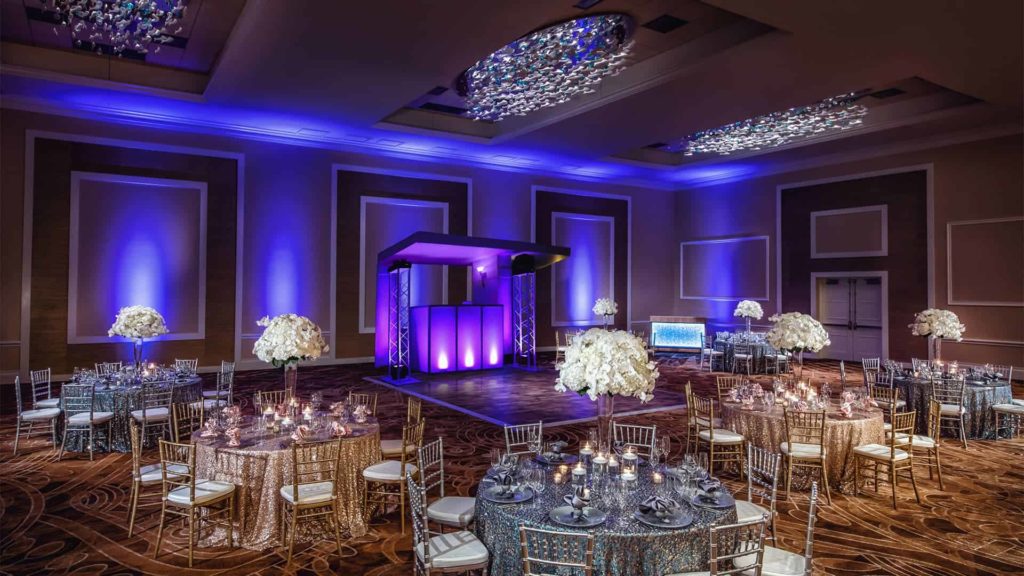 Margaritaville Wedding reception with unique menus