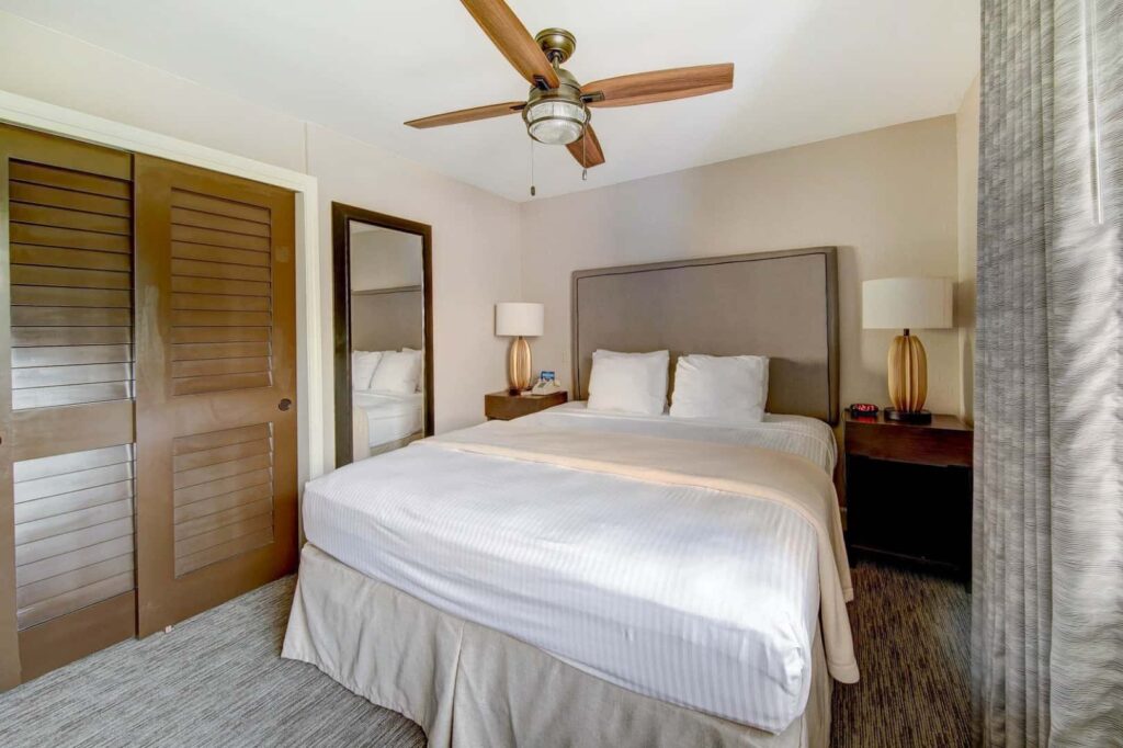 Deluxe bedroom suite with closet at Pono Kai Resort