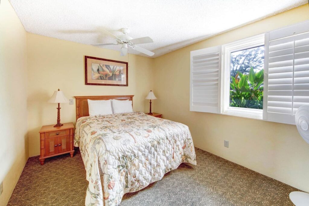 Queen bedroom in a Pono Kai Resort 2 Bedroom Unit