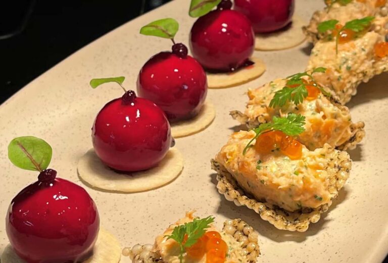 Passed hors d'oeuvres at the Rees Hotel