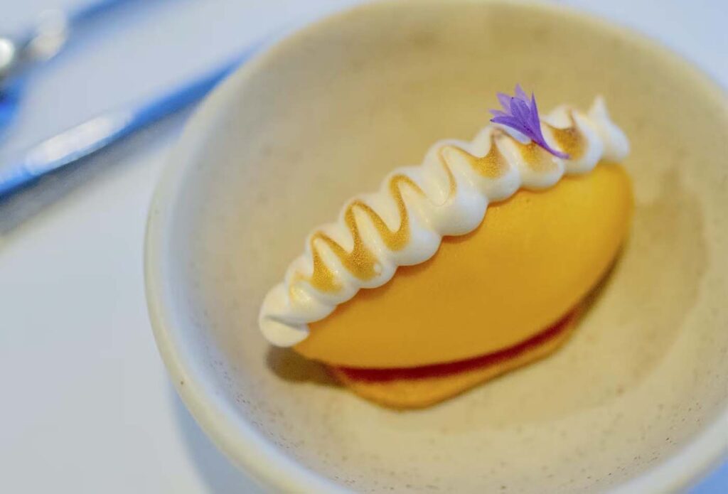 Plated dessert at the Rees Hotel