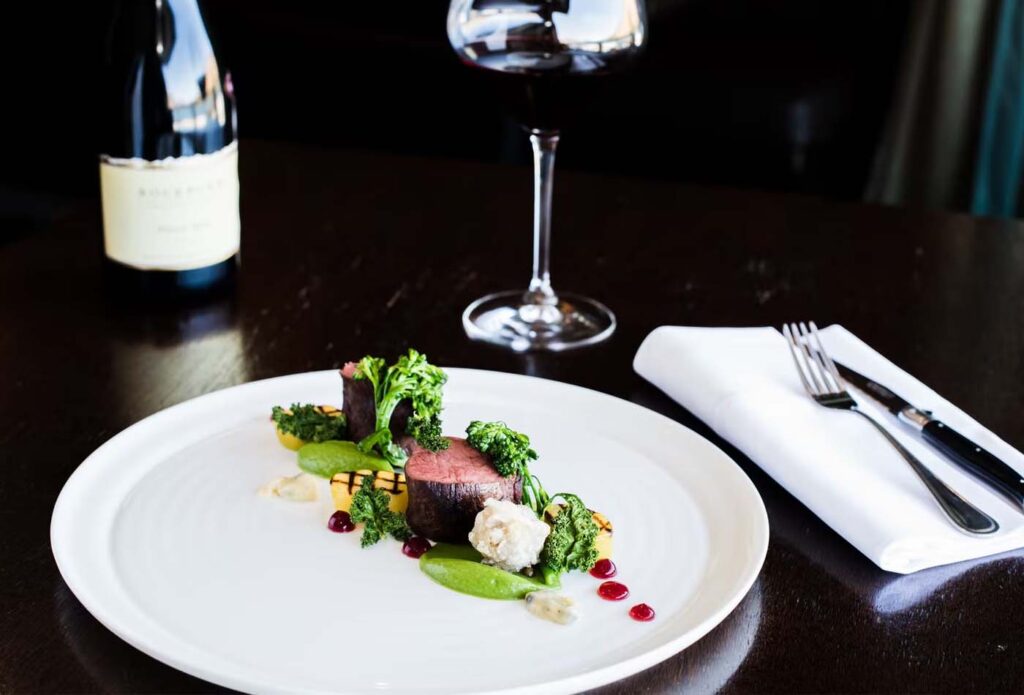 Plated entree at the Rees Hotel