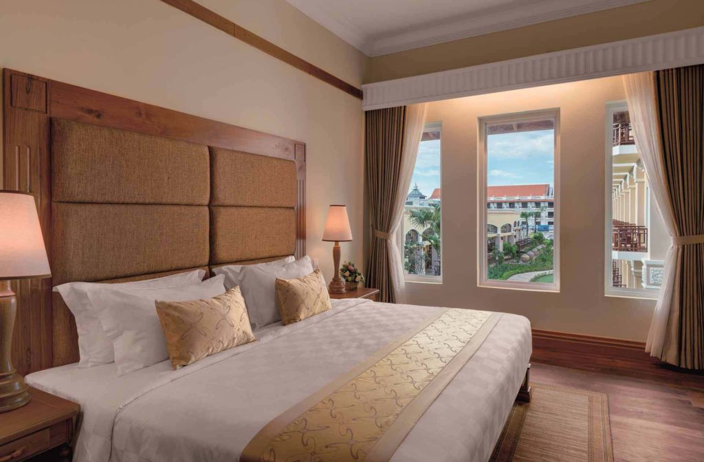 Junior suite king bed at the Sokha Siem Reap Resort