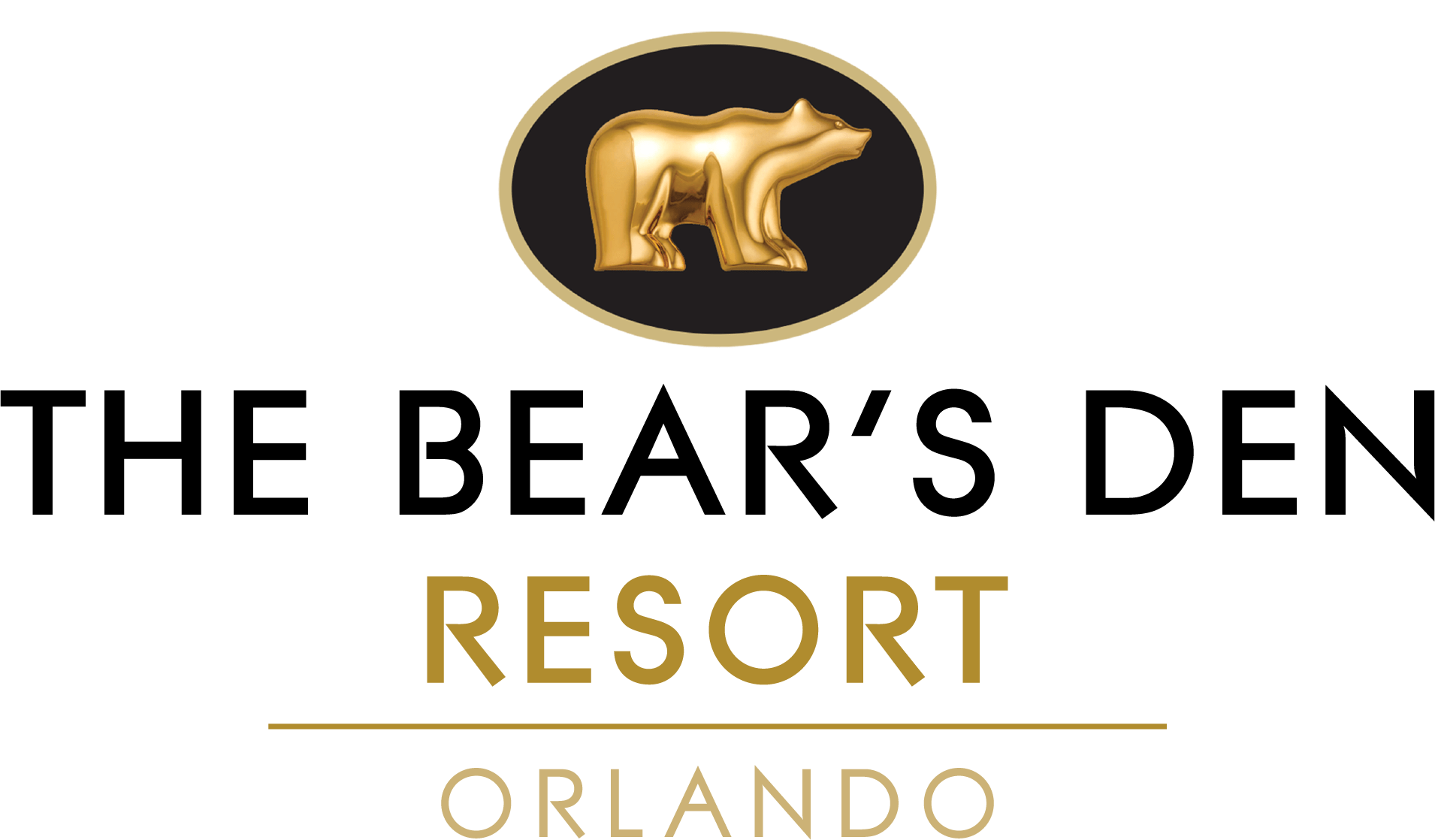 The Bear’s Den Resort Orlando logo.